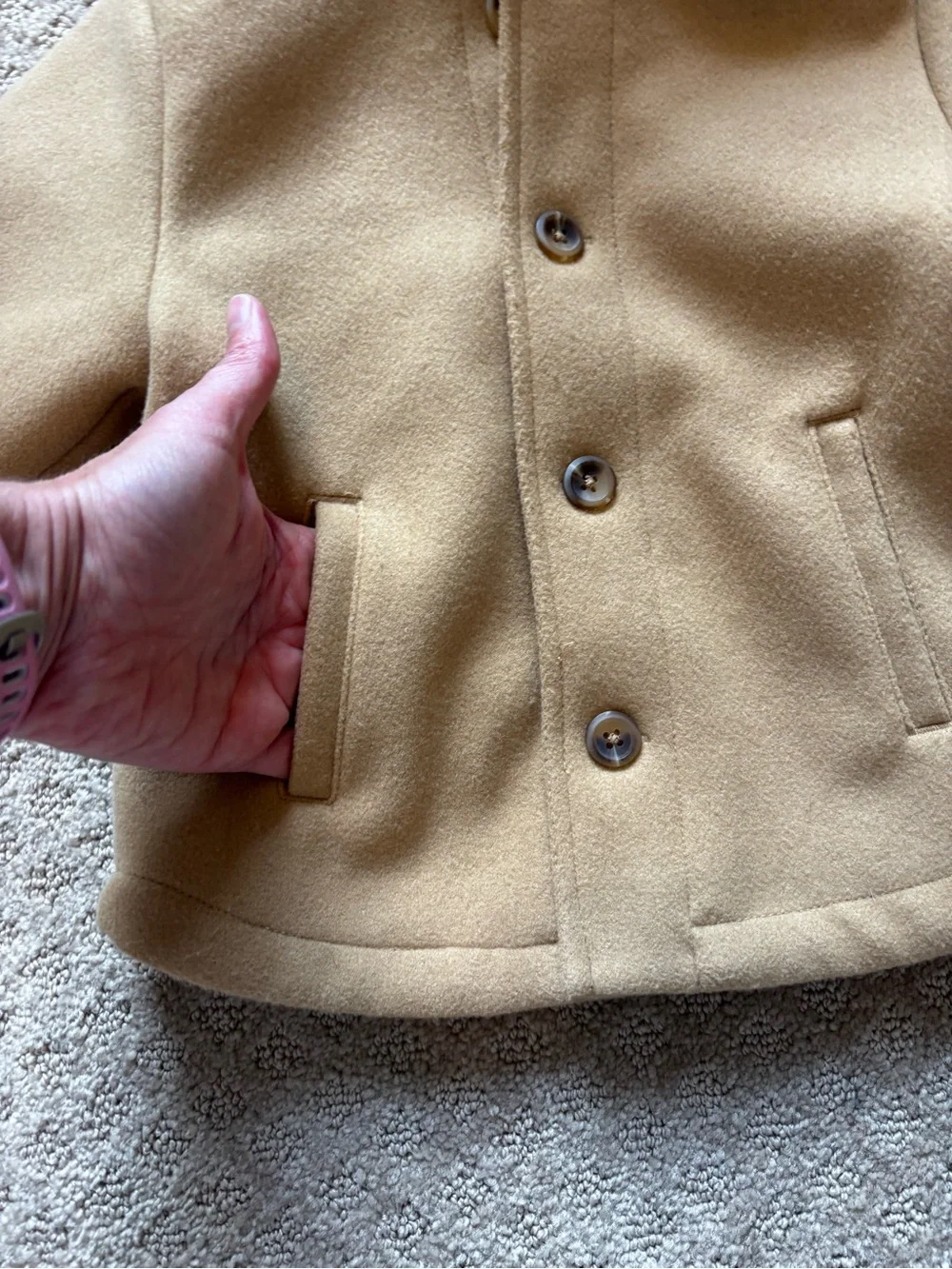 2T Old Navy Bear Ears Felt Jacket with Lined Hood